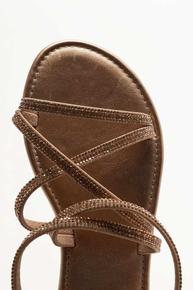 Diamante Strappy Sandals Natural Sandals Barbados