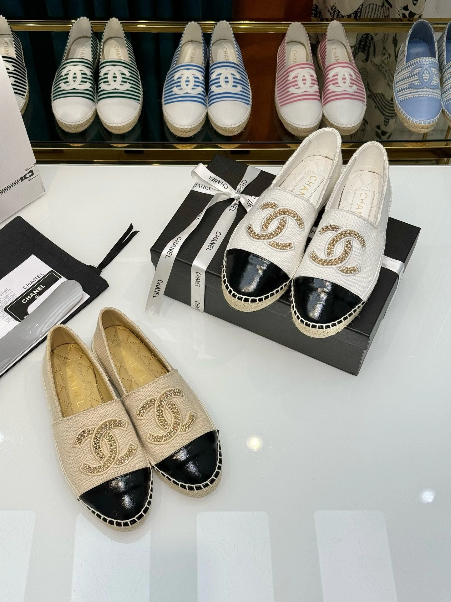 SE1466 Chanel Espadrilles / Size4-11 Espadrille Platform Sandal