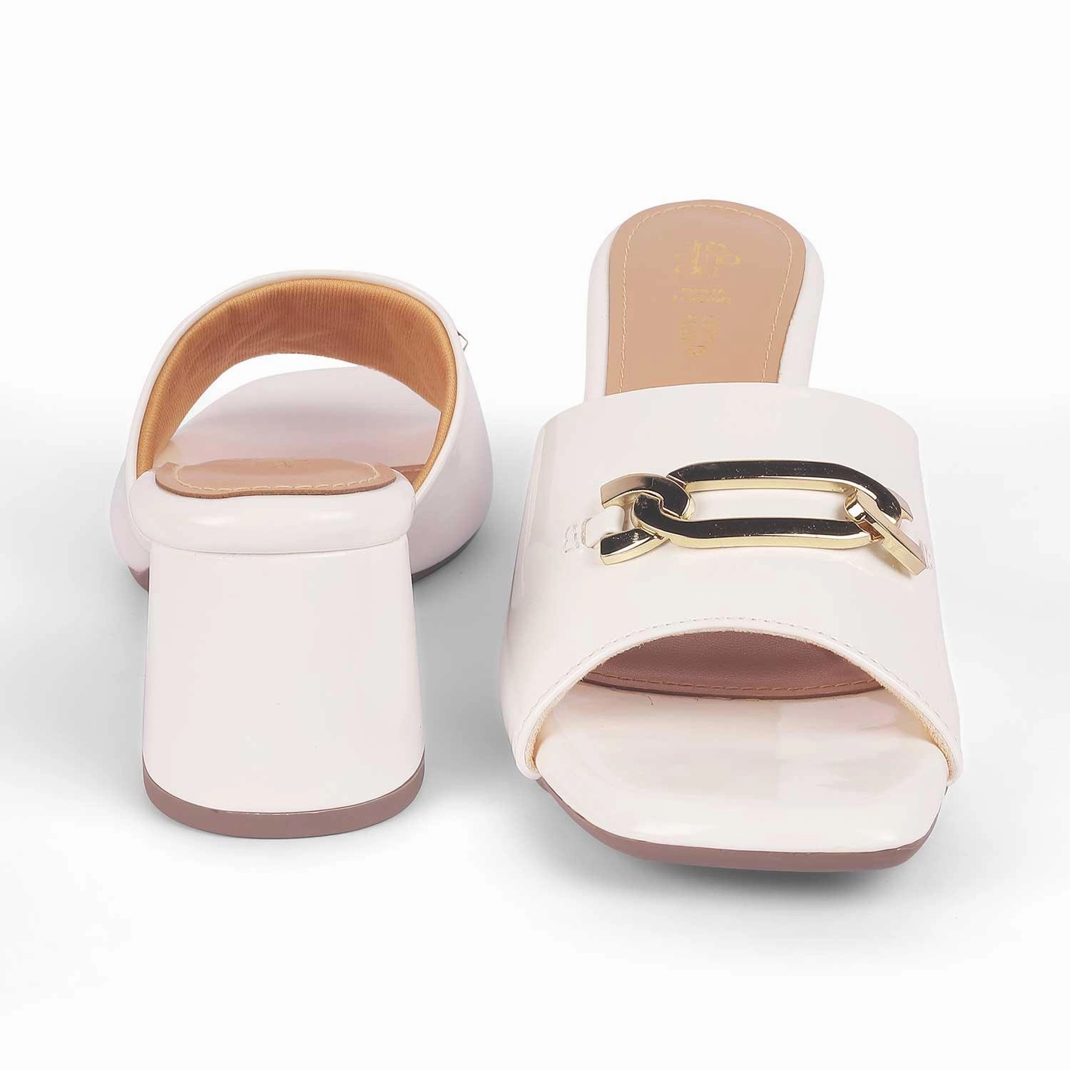 Tresmode Adare White Women's Dress Block Heel Sandals Pool Sandals