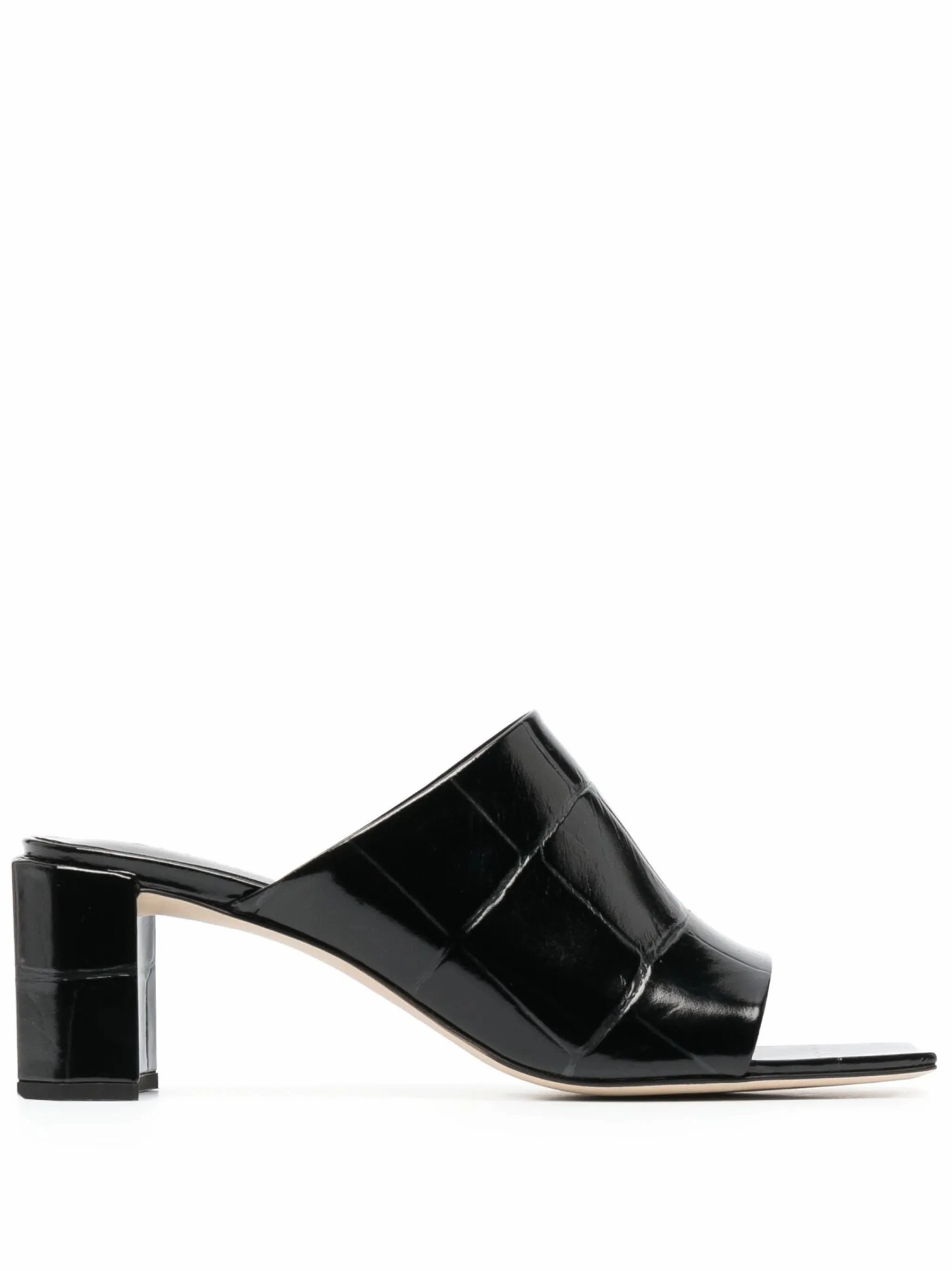 crocodile-effect sandals Mk Kors Sandals