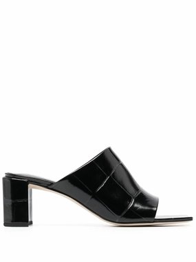 crocodile-effect sandals High Heel Sandals