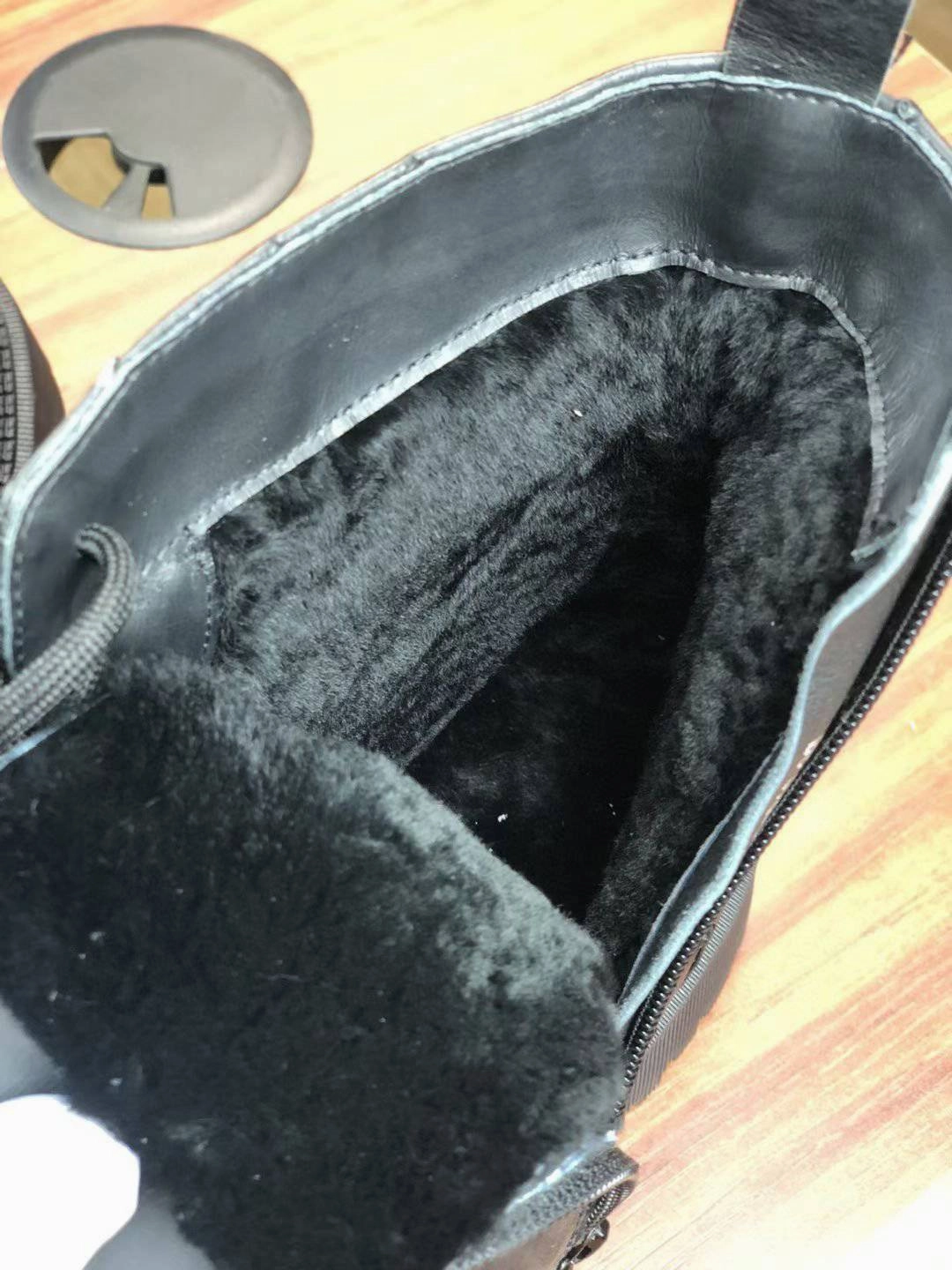 Combat Boots With Wide Toe Box Crocodile Shoes Women's Ostrich Leather Parker Combat Boots Black