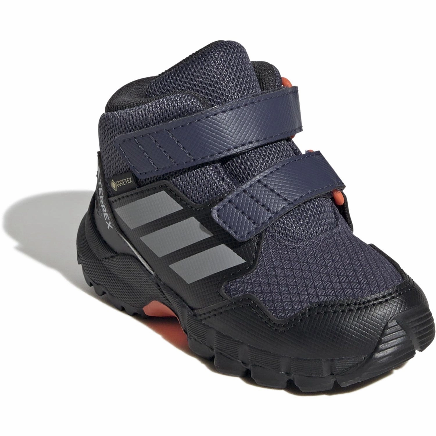 adidas Originals Shadow Navy/Grey Three/Semi Impact Orange Terrex Skychaser Mid Gtx Cf I Shoe Hiking Shoes In The Snow