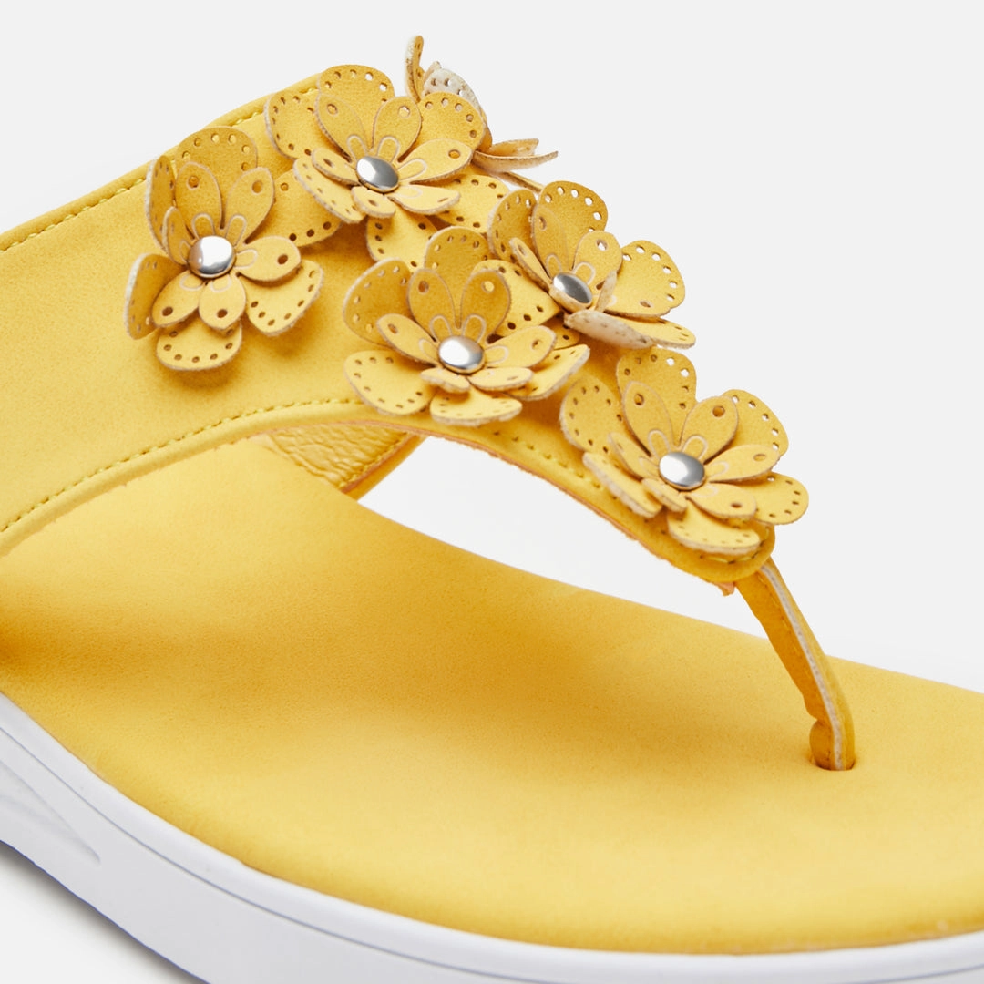 Flat Strappy Sandals Dame Women's Slip On Floral Sandal