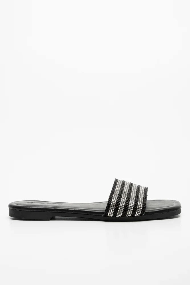 Diamante Sandal Black Athletic Sandals
