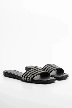Diamante Sandal Black Sandals Ochi Ocho Rios