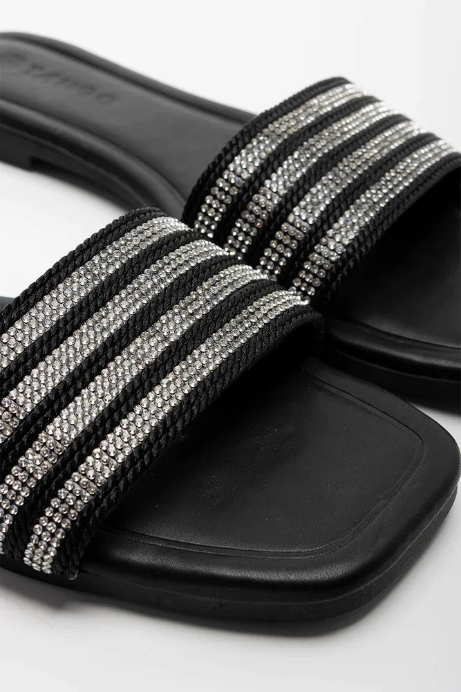 Crush Sandals Diamante Sandal Black