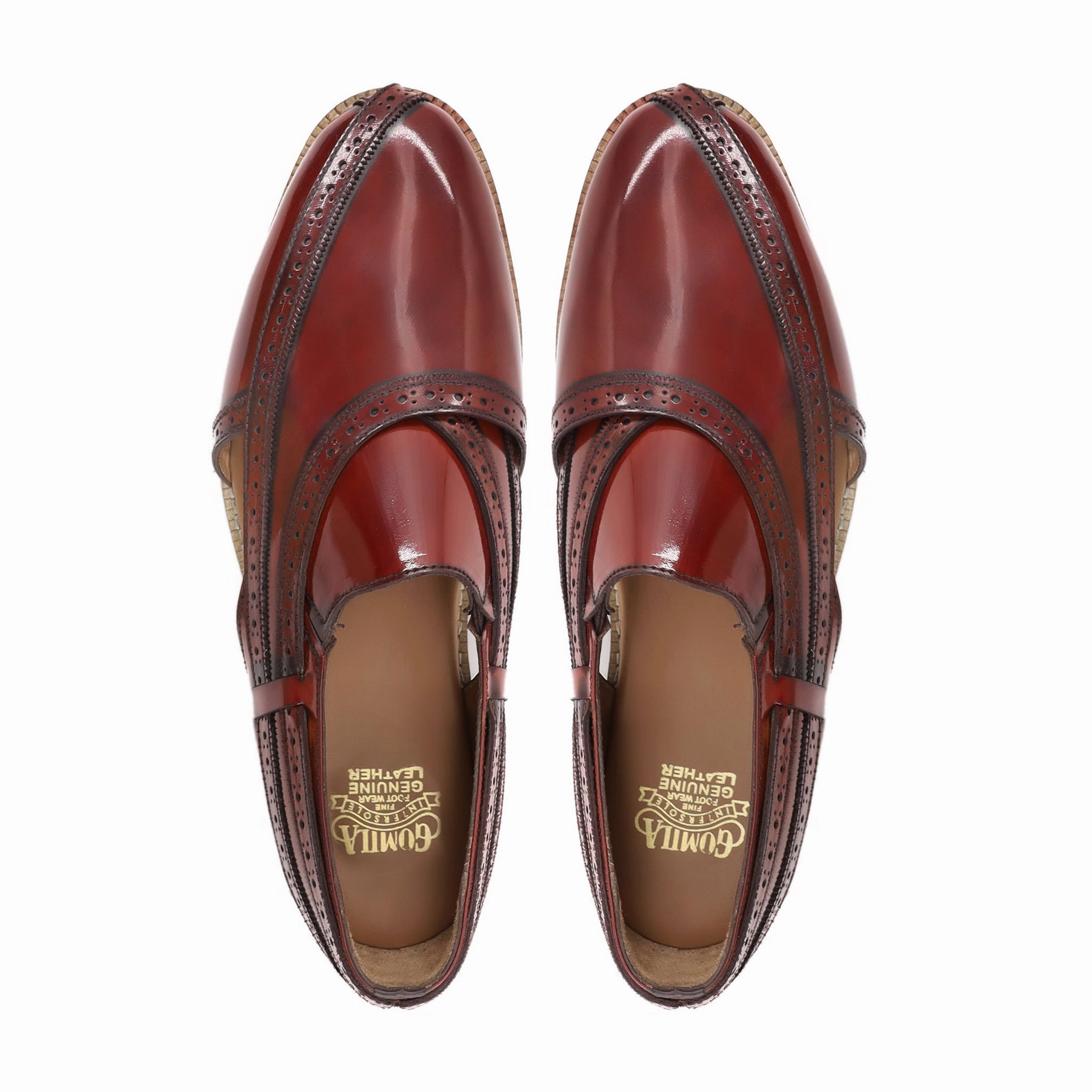 Raye Sandals Donna - Men's Oxblood Box Leather High Shine Sandal