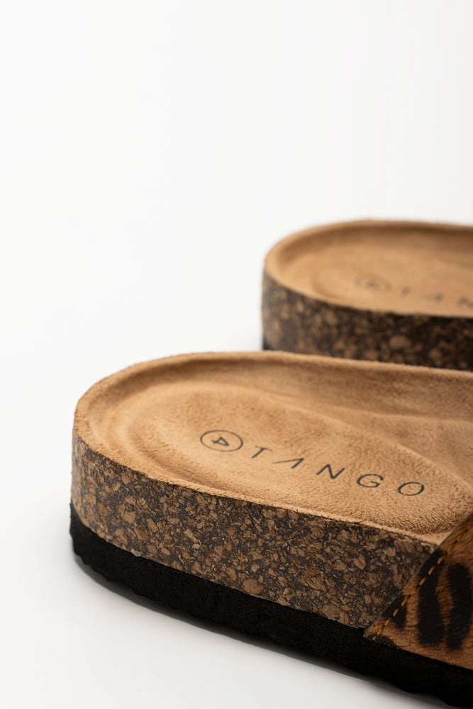 Lace Up Sandals Double Band Buckle Health Sandal Leopard