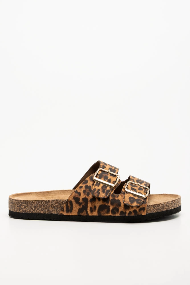 Sandals Size Chart Double Band Buckle Health Sandal Leopard