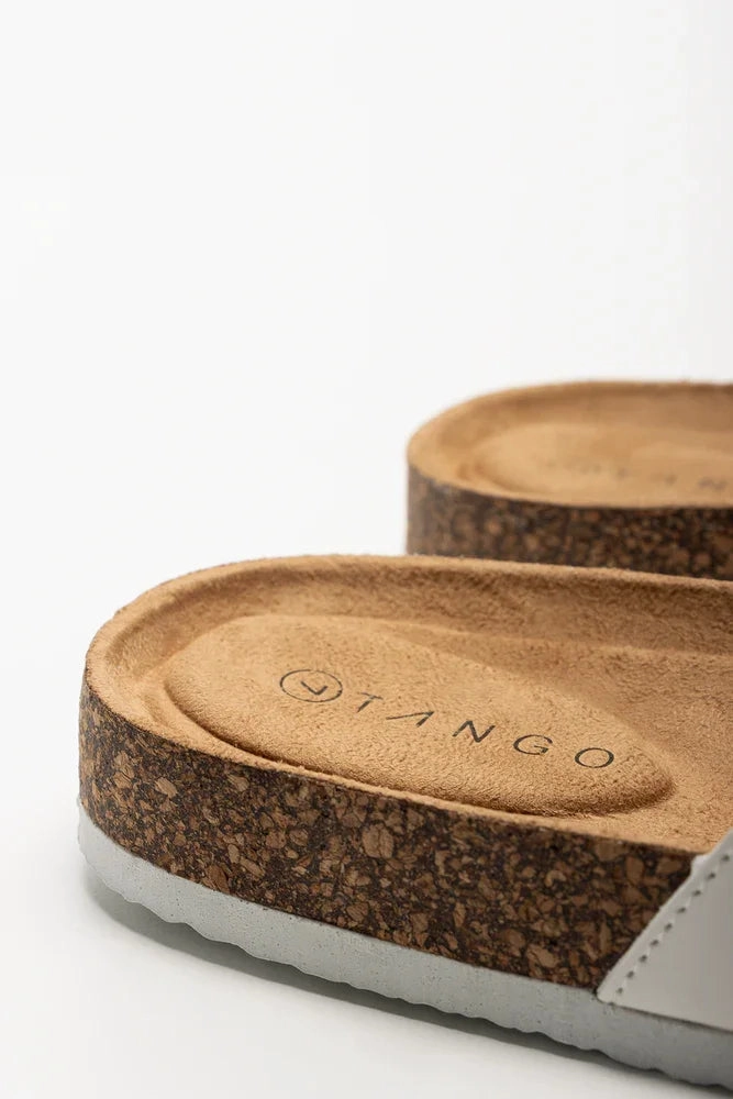 Porn With Sandals Double Strap Footbed Sandal White