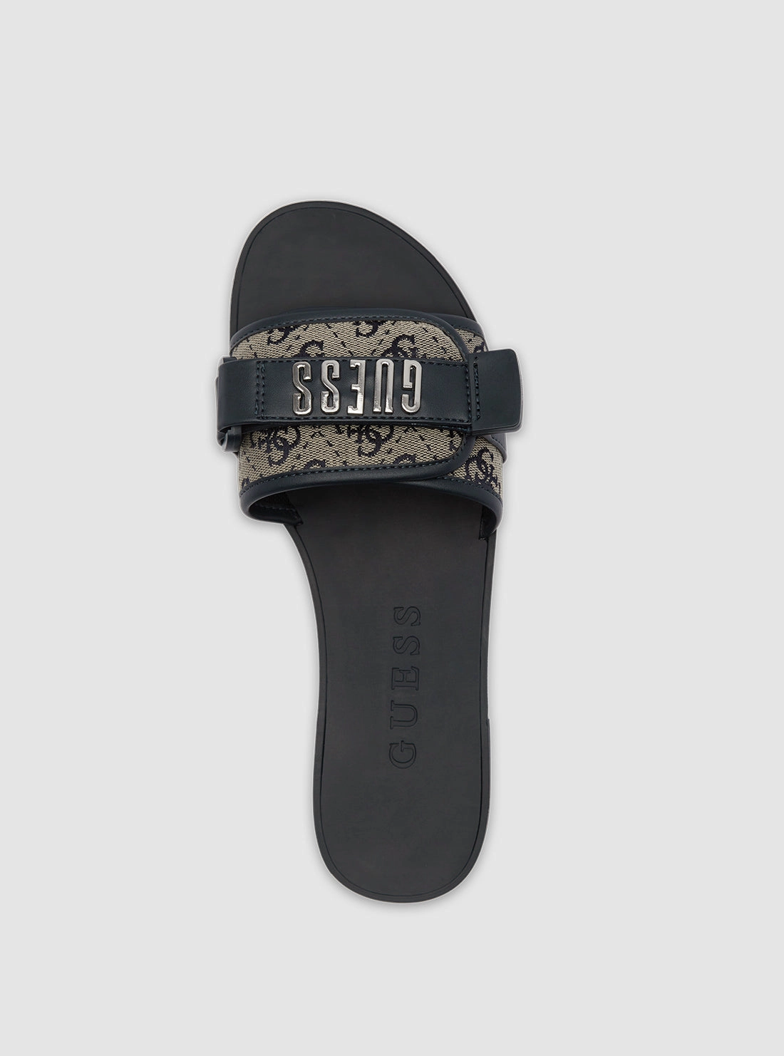 Wedge Sandals Strappy Dark Blue Elyze Slide Sandals