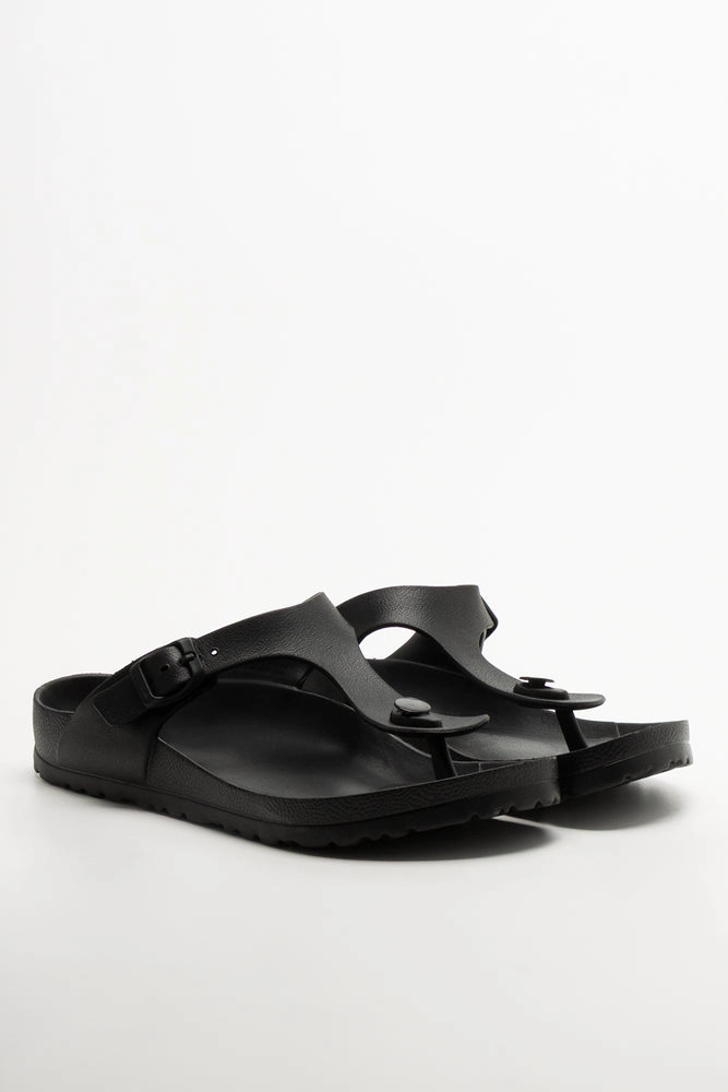 Thong Moulded Sandals Black Sandals Barbados