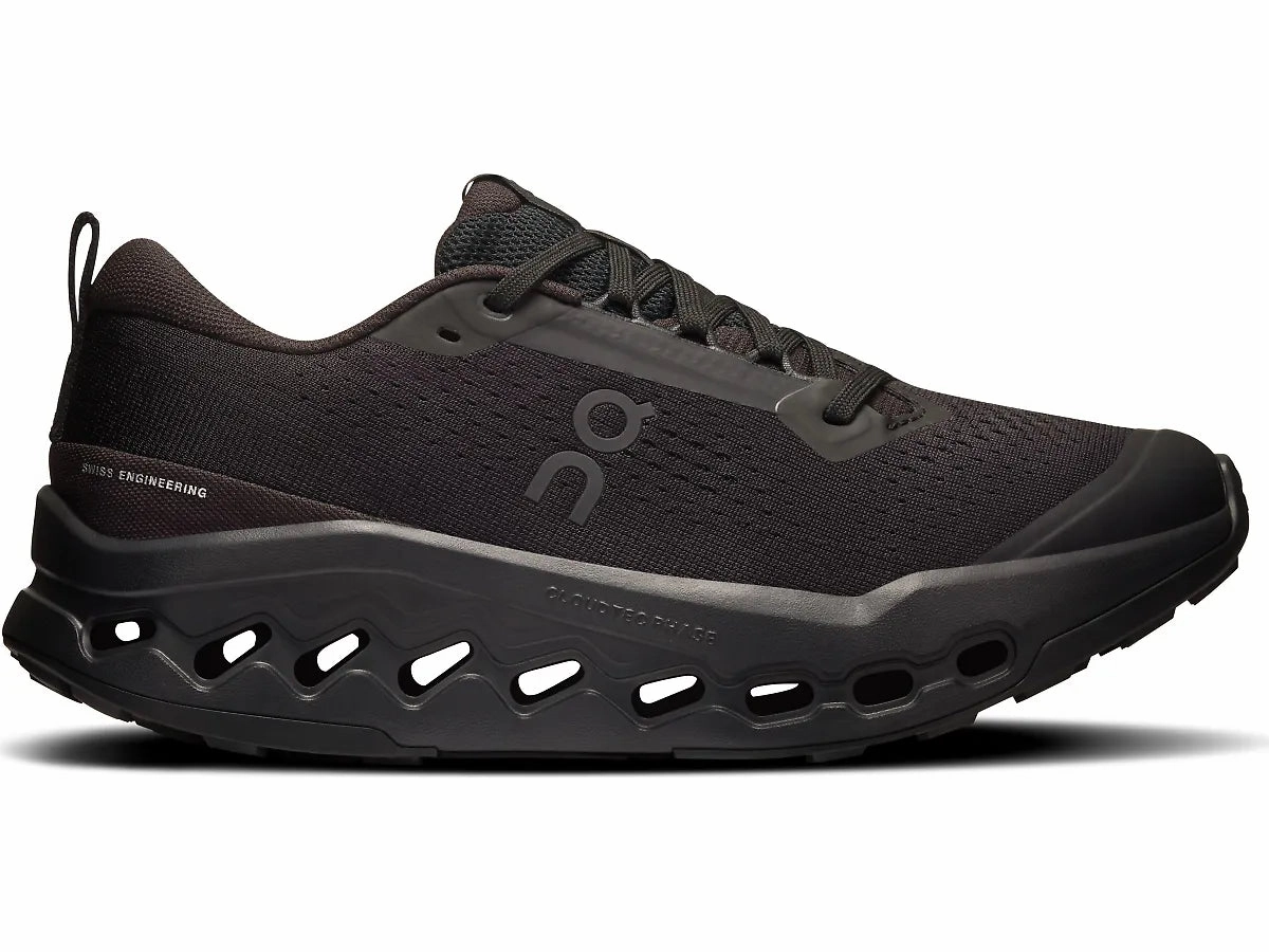 Trail Running And Hiking Shoes Women's On Cloudsurfer Trail 2, Black/Black, 7.5 B Medium