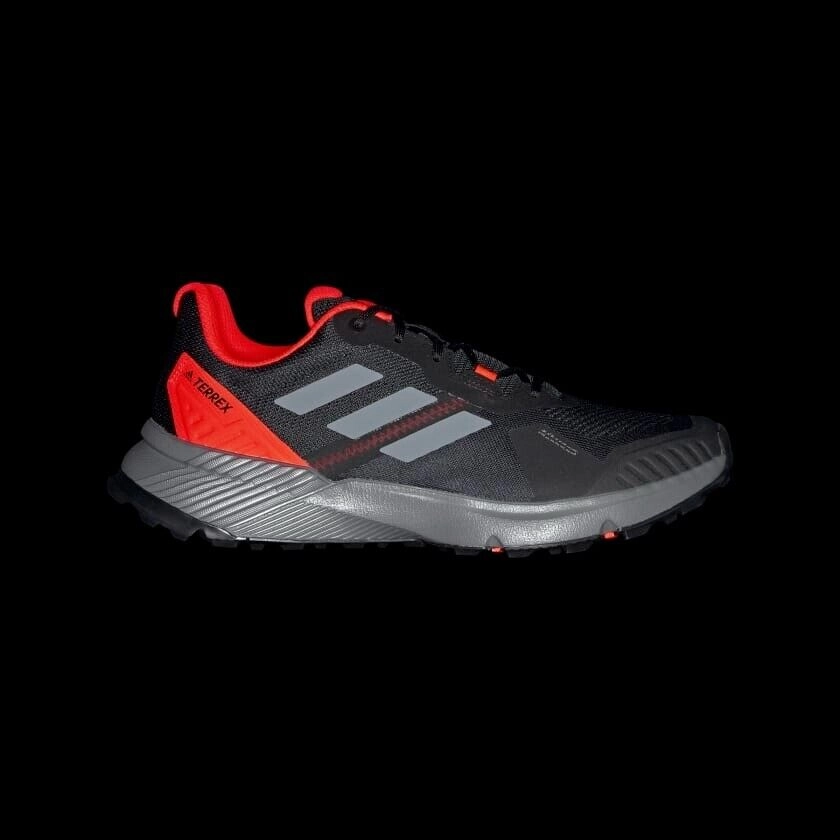 adidas Terrex Soulstride Trail Running Shoes Black Red Mens Trainers Running Shoes For Dirt Trails