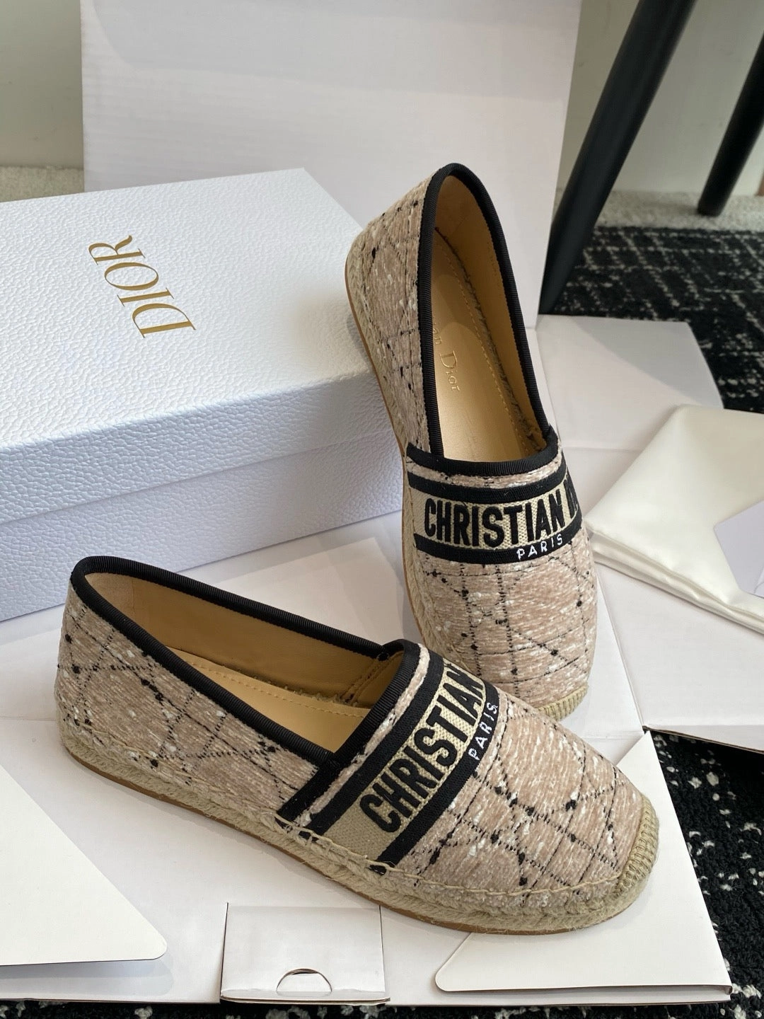 SE1550 Dior Espadrilles / Size5-11 Slip On Wedge Espadrilles