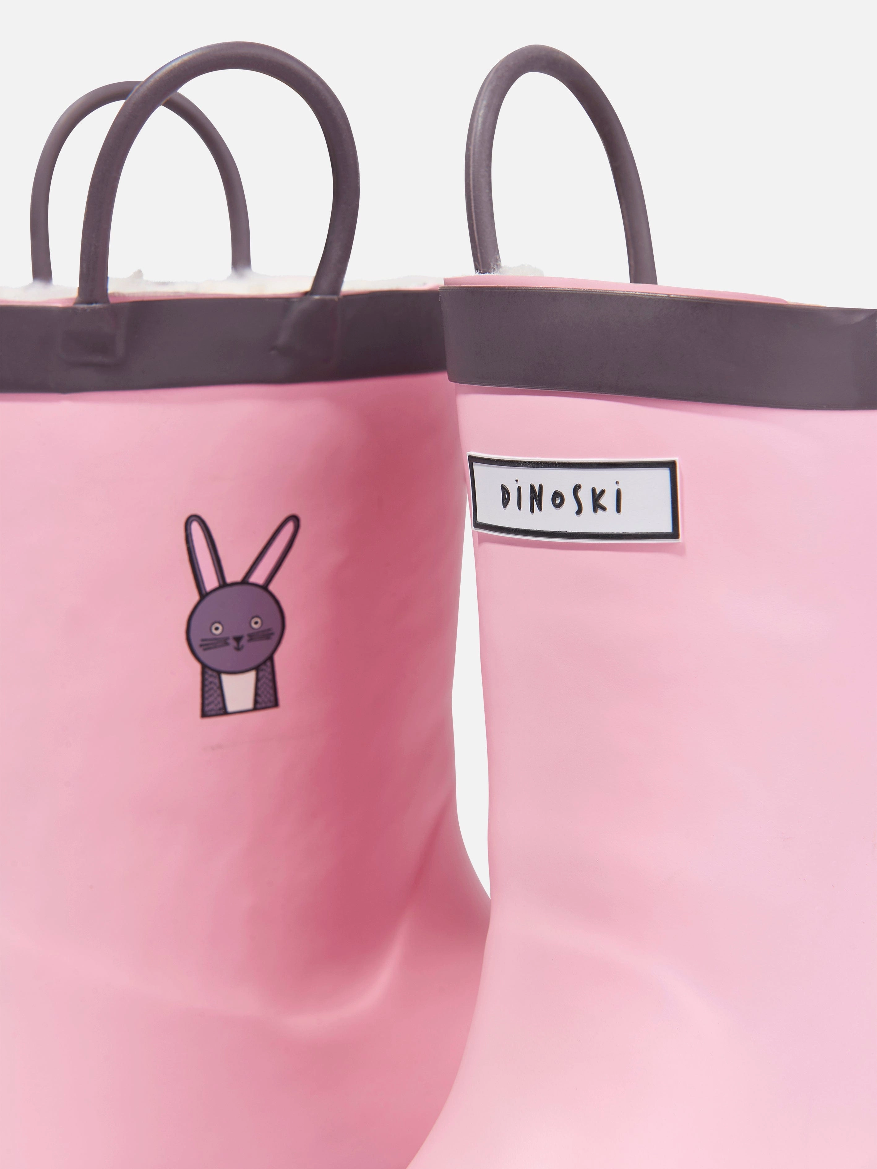 Roarsome Girls Hop The Bunny Rain Boots in Pink Birkenstock Rain Boots