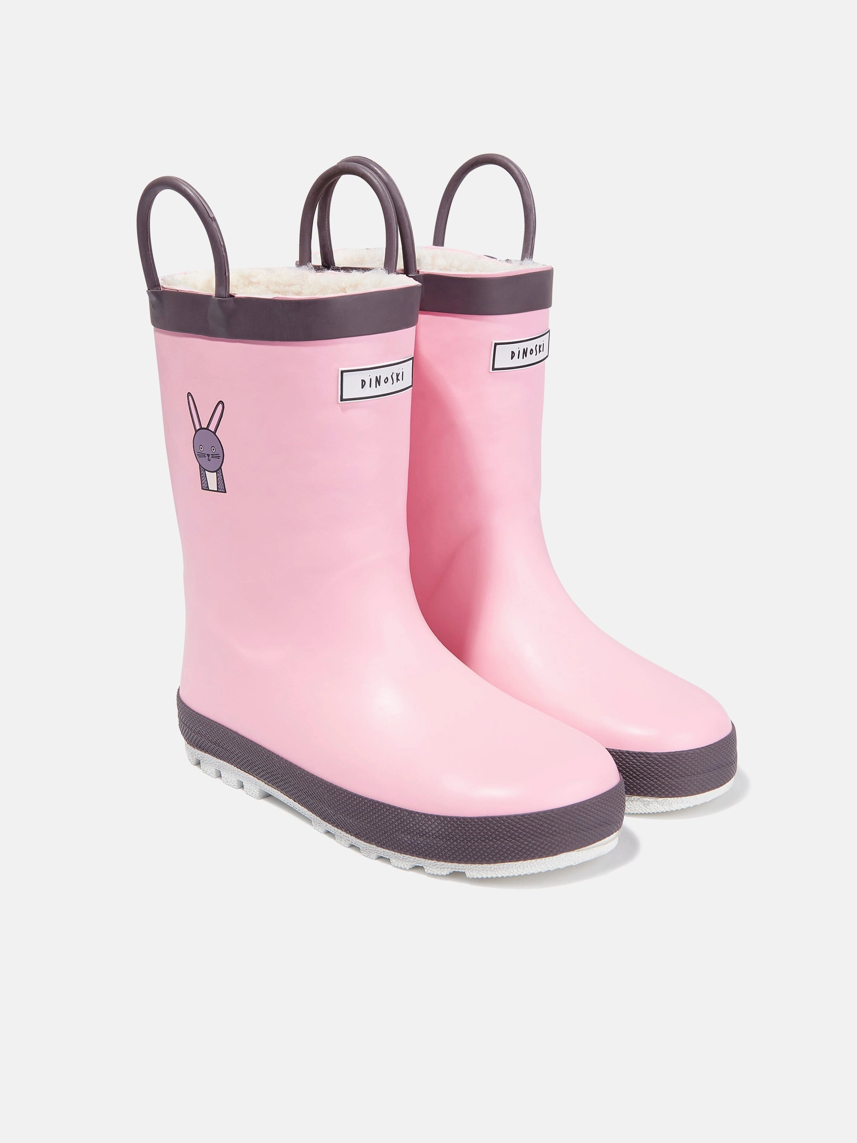 Roarsome Girls Hop The Bunny Rain Boots in Pink Toms Rain Boots