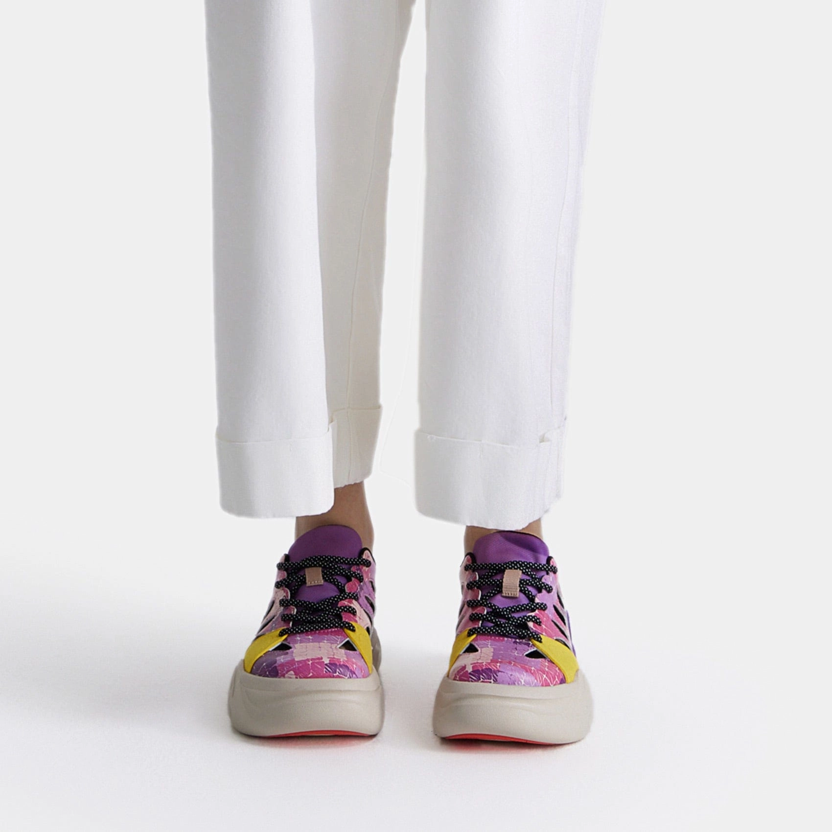 Wedge Heel Sandals With Ankle Strap Purple Rain Segovia IV Women