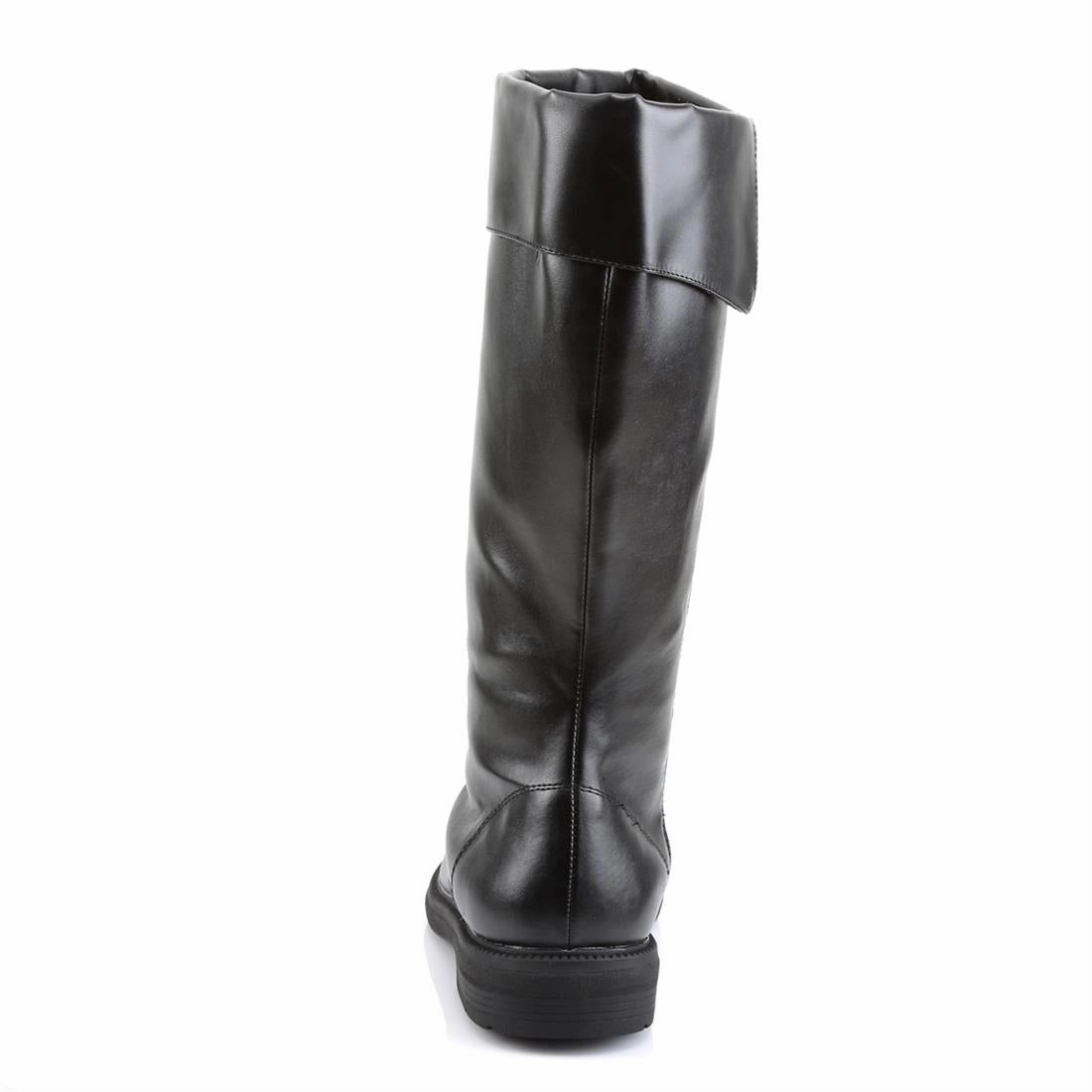 Chunky Heeled Leather Knee High Boots Captain-105
