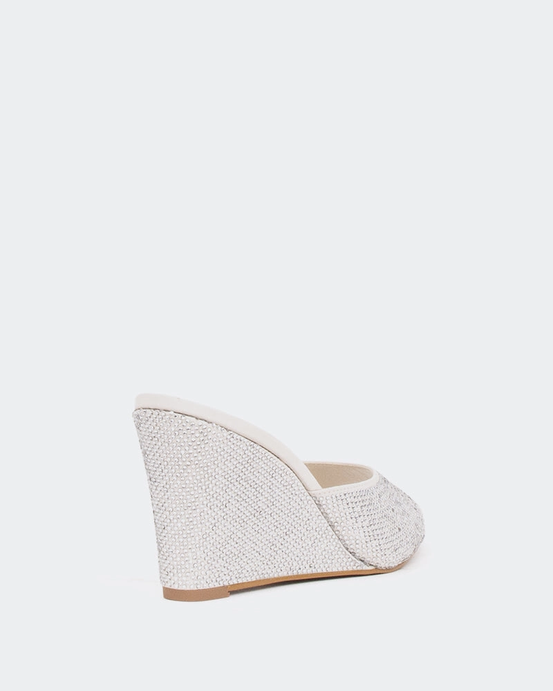 Crystal Off White Suede Sandals Contact