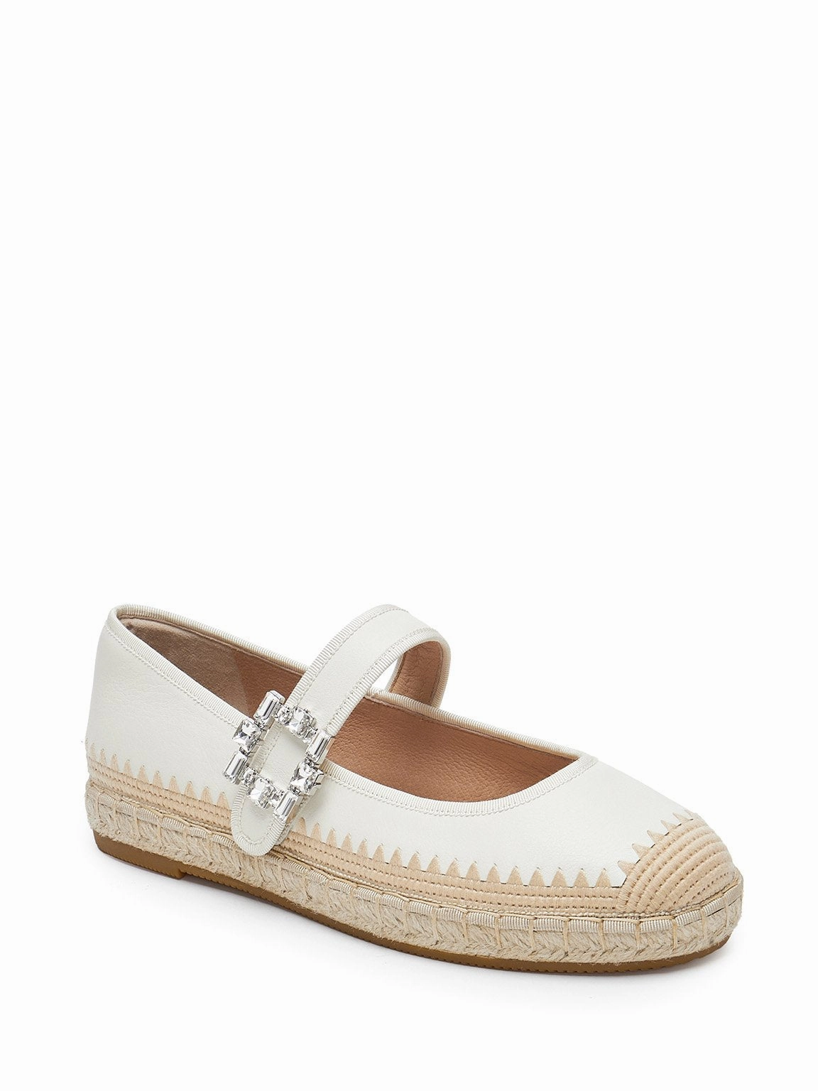 Antonia's Espadrilles Embellished Mary Jane Espadrilles