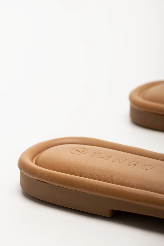 Parachute Cord Sandals Embellished Mule Tan