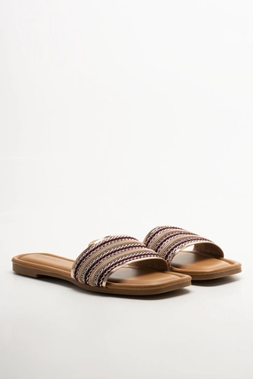 Sandals Emerald Bay Resort Exuma Bahamas Embellished Mule Tan