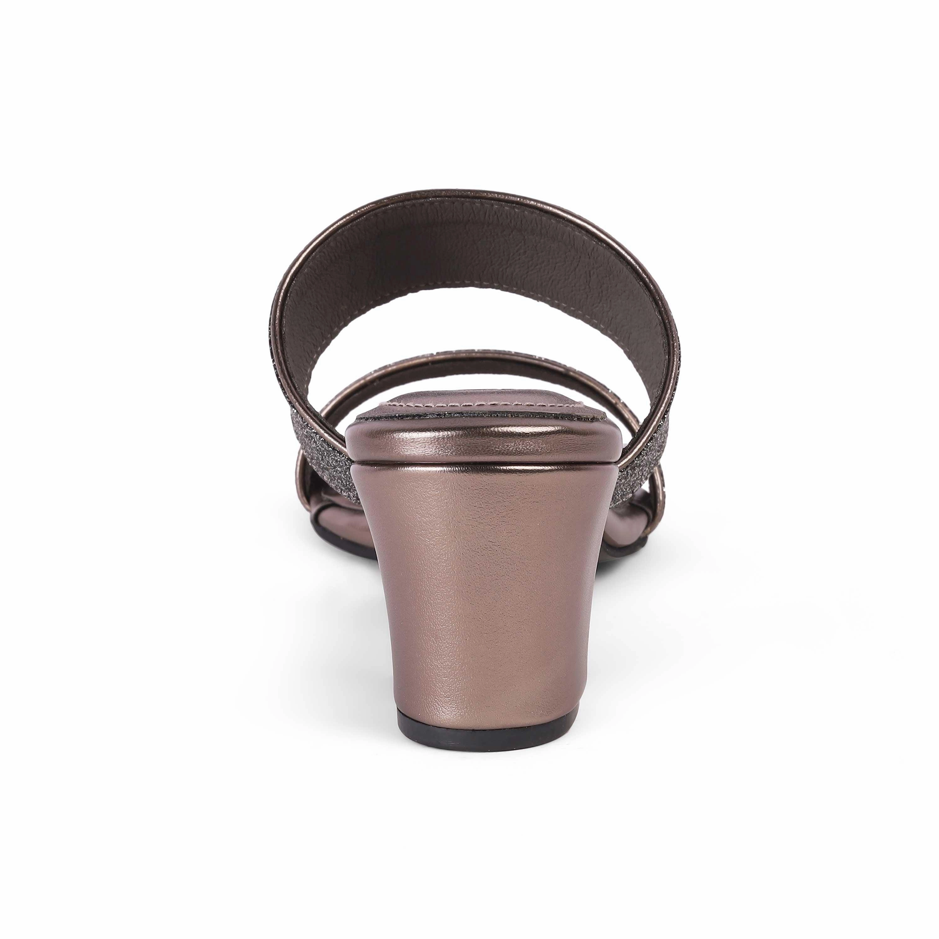 Go Walk Sandals Tresmode Sheen Pewter Women's Dress Block Heel Sandals