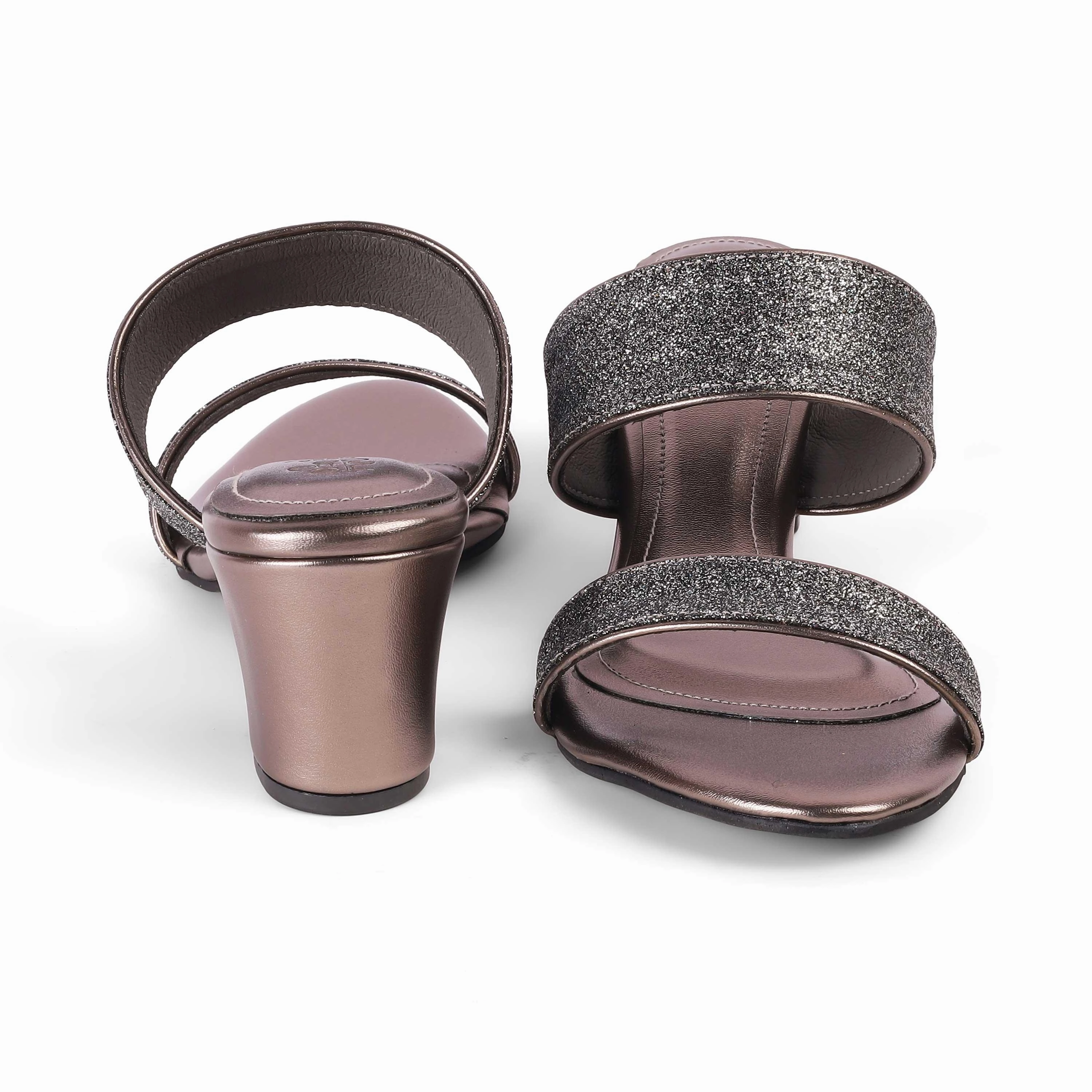 Braided Sandals Flat Tresmode Sheen Pewter Women's Dress Block Heel Sandals