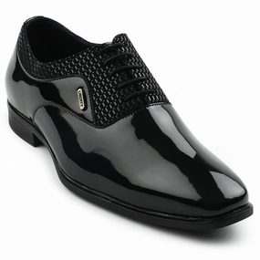 Fortune Black Formal Lacing Oxford Shoes For Mens A998-07 By Liberty Shoes For Supination