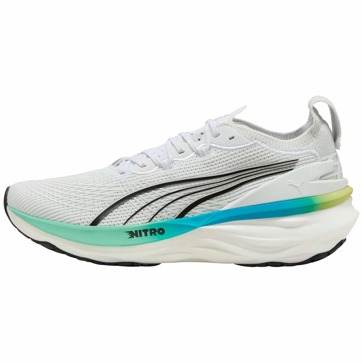 Puma 19.1 Spike Cricket Shoes Puma Foreverrun Nitro 2 Running Shoes - Mens - White/Speed Blue