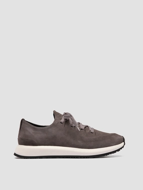 ENTIRE 001 - Grey Suede Low Top Sneakers Best Shoes For Support