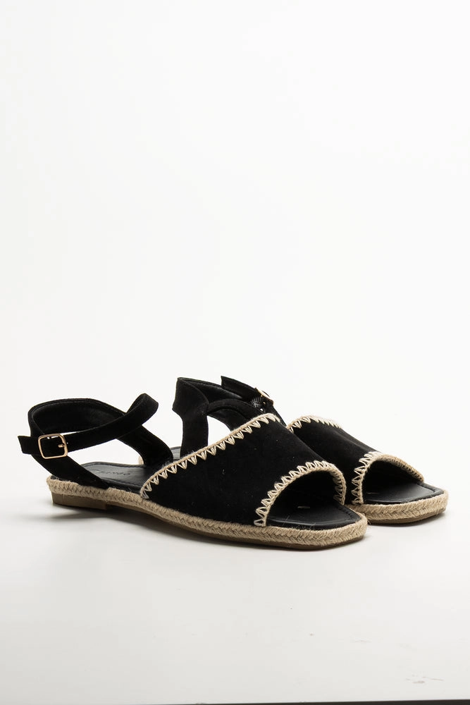 Sandals Spa Espadrille Sandals Black