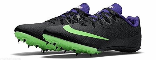Nike Air Max Wide Shoes Zoom Rival S 8 Track Spikes Shoes 9.5 Black Green