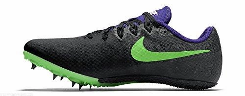 Zoom Rival S 8 Track Spikes Shoes 9.5 Black Green Tan Nike Shoes