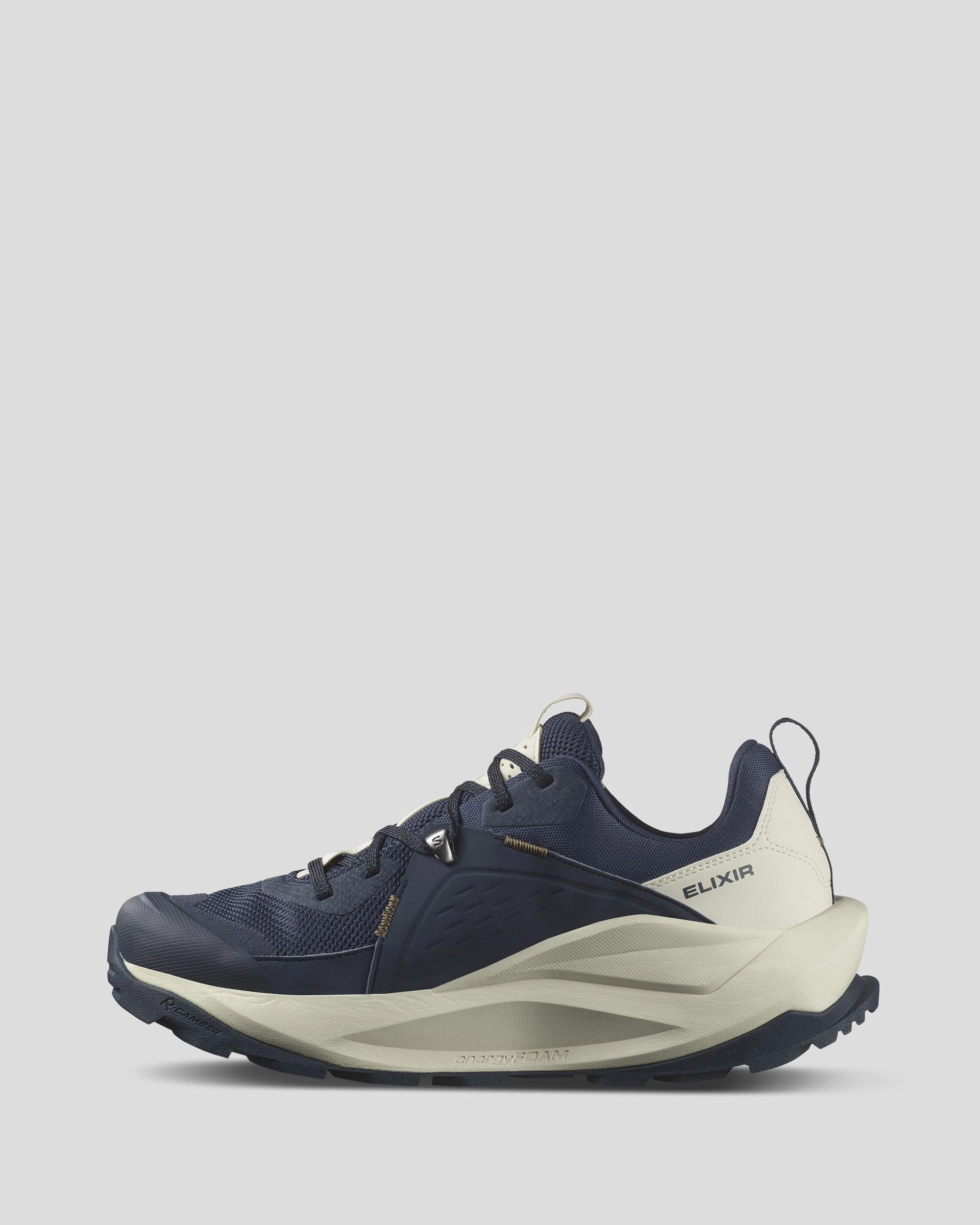 Water Proof Hiking Shoes Men's Salomon Elixir GTX Hiking Shoes - BlueNights/AlmondMilk/GothicOlive