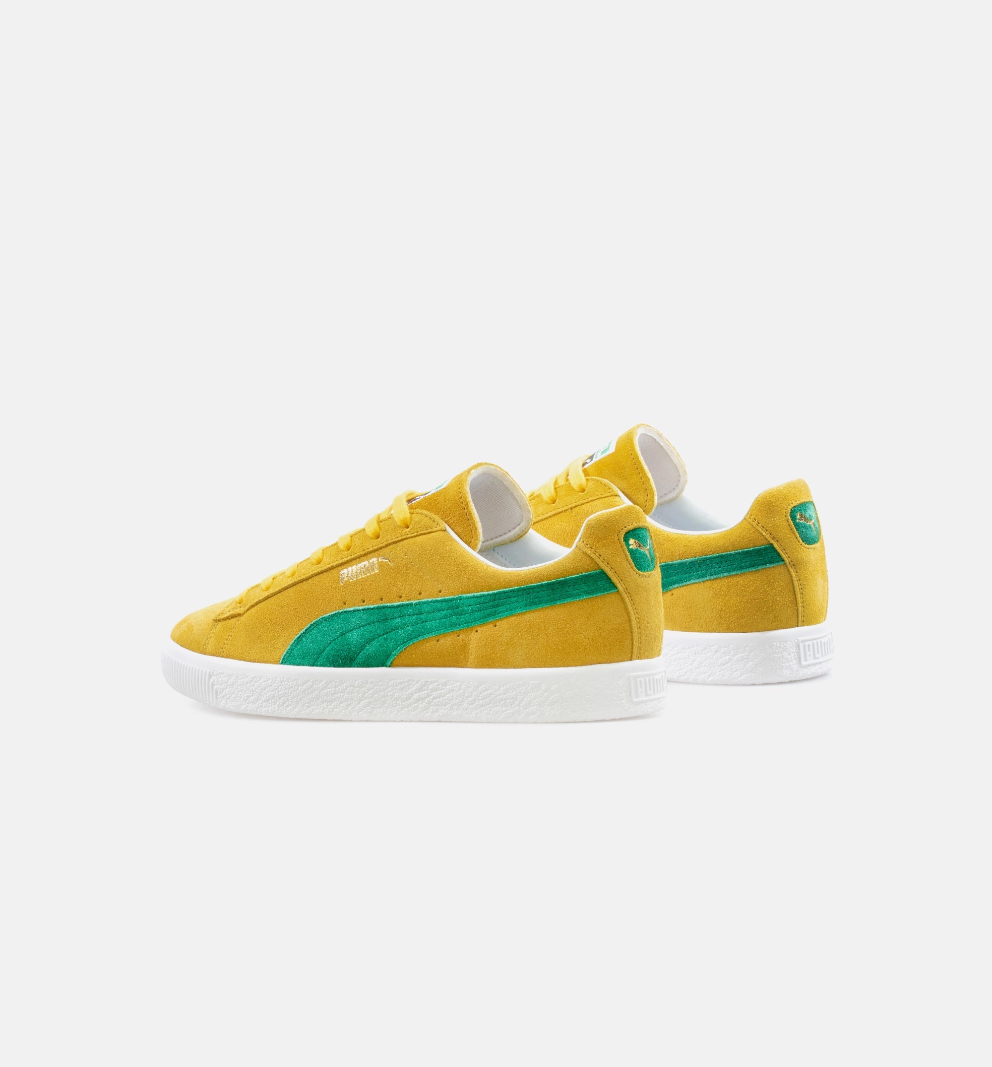 Puma Carlos Sainz Shoes Suede Vintage Mij Retro Mens Lifestyle Shoe - Yellow/Green