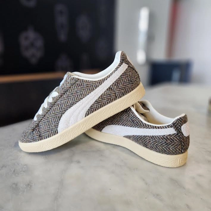 Puma High Jump Shoes PUMA CLYDE HARRIS TWEED CHAMOMILE SUGARED ALMOND
