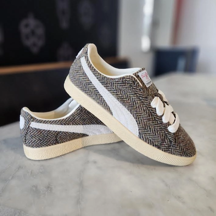Puma Spike Shoes Running PUMA CLYDE HARRIS TWEED CHAMOMILE SUGARED ALMOND