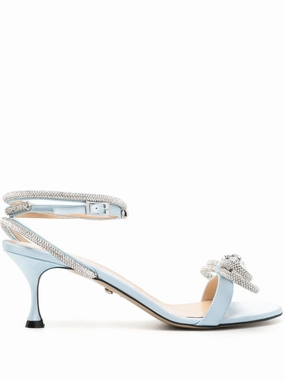 Double Bow 65mm crystal-embellished sandals Shell Sandals