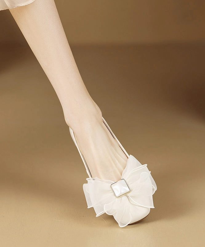 Fashion Shoes Splicing Bow For Black Flat Women Us Shoes