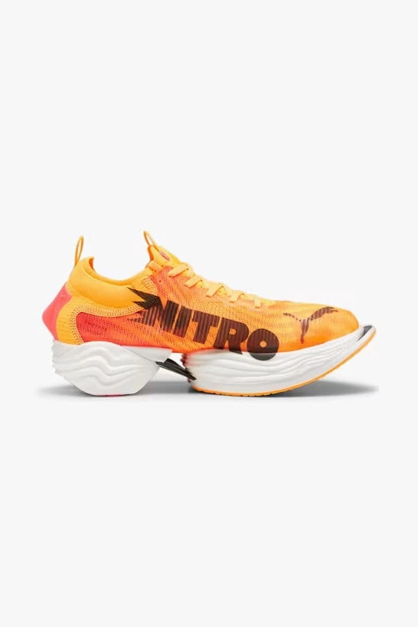 Puma X Dua Lipa Shoes Puma Fast-R Nitro Elite 2 Men's Running Shoes AW24 Sun Stream/Sunset Glow/Puma White