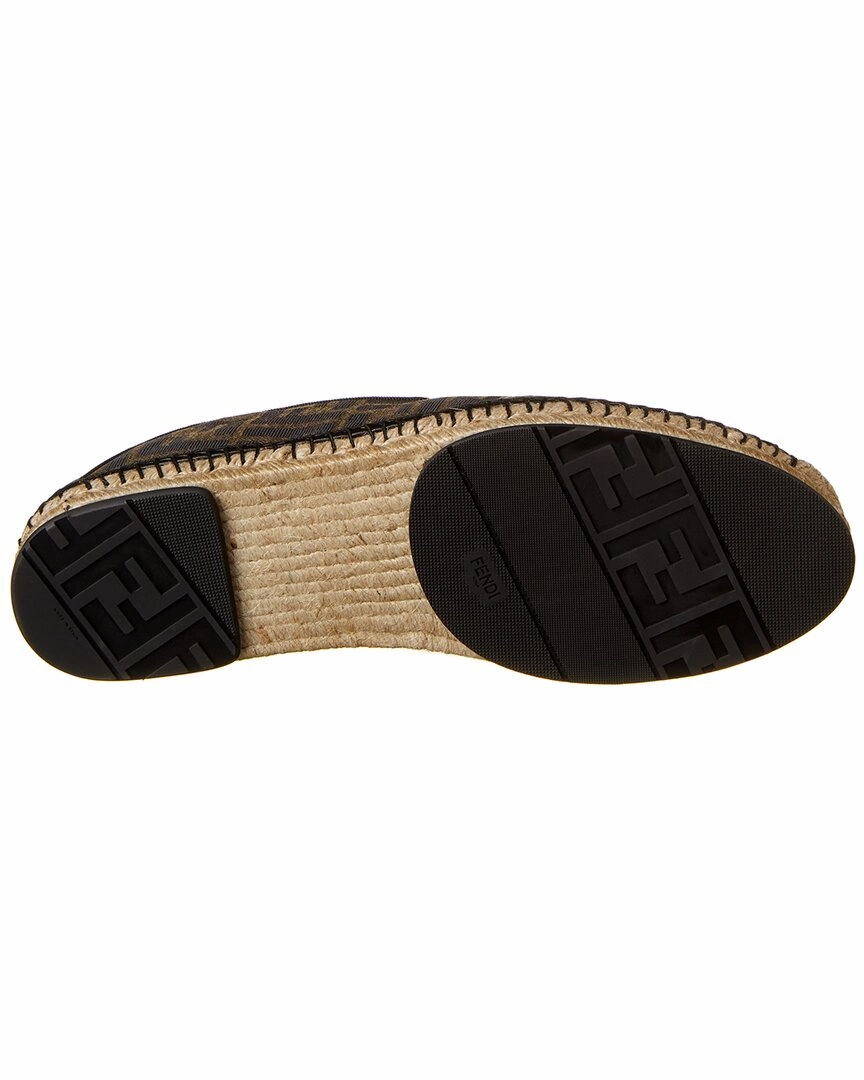 Dior Espadrilles Size Chart Fendi FF Leather-Trim Espadrille