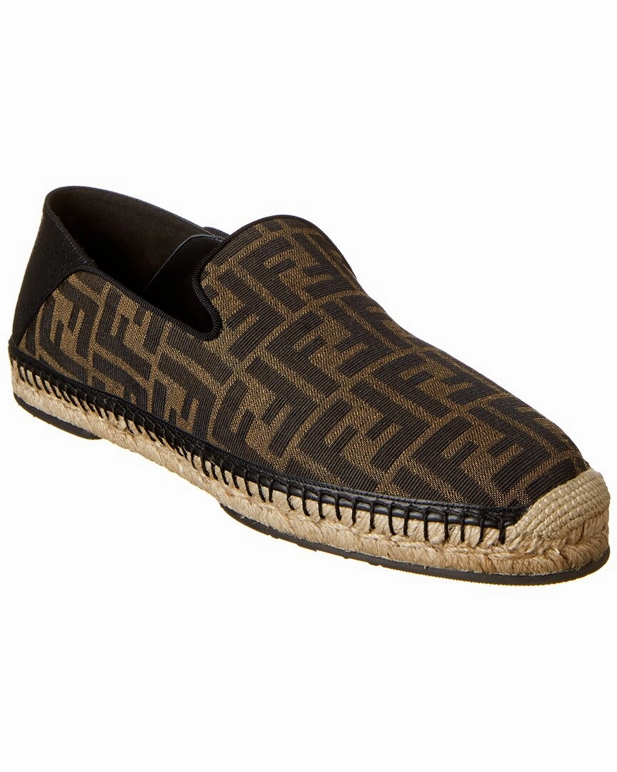 Coach Espadrille Loafers Fendi FF Leather-Trim Espadrille
