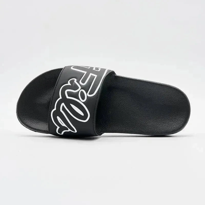 FILA Milano Slide - Black/White Raffia Slides