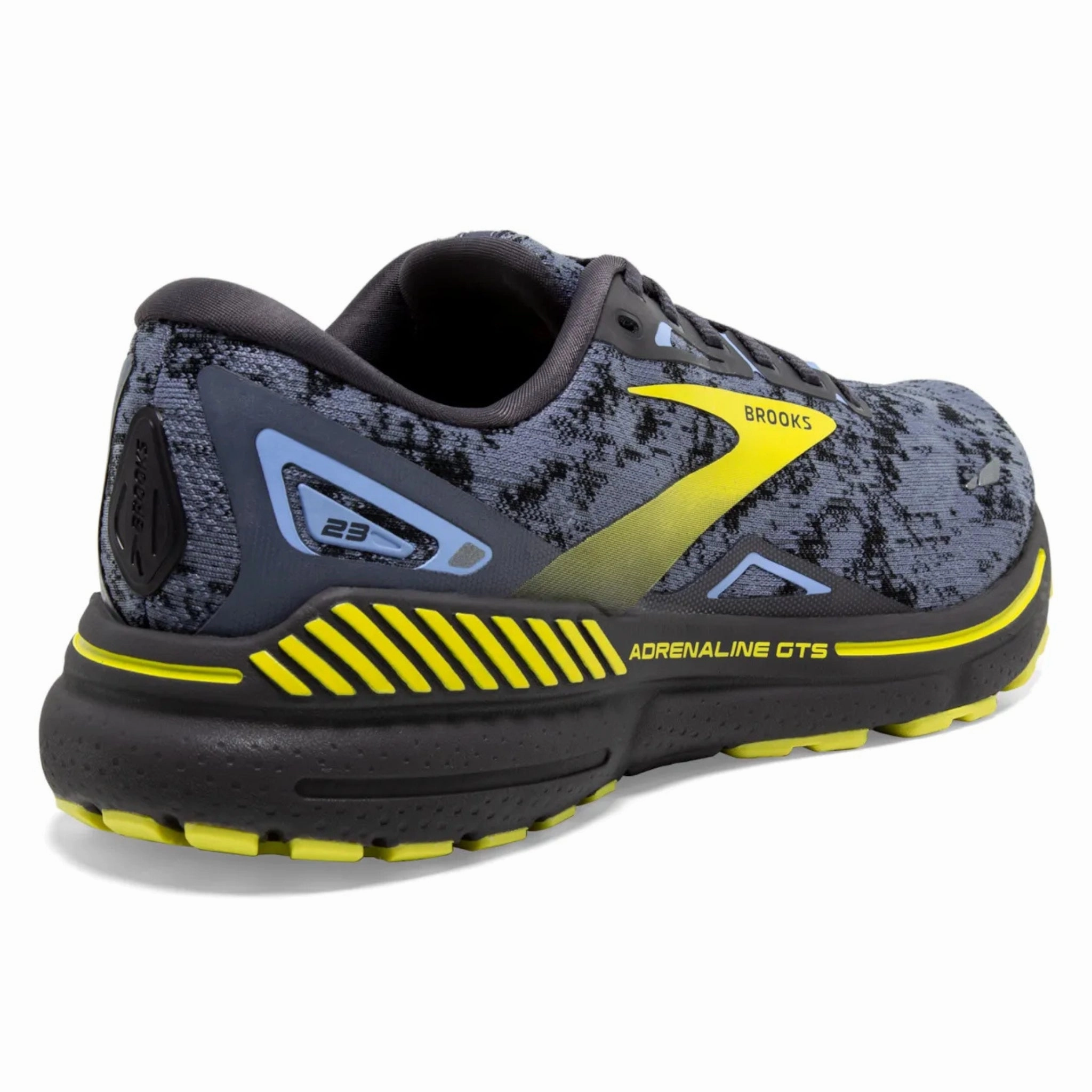 Brooks Men's 110391 404 Adrenaline GTS 23  Nine Iron Folkstone Sulphur Cushion Support Running Shoes Gel-nimbus 26 Running Shoe