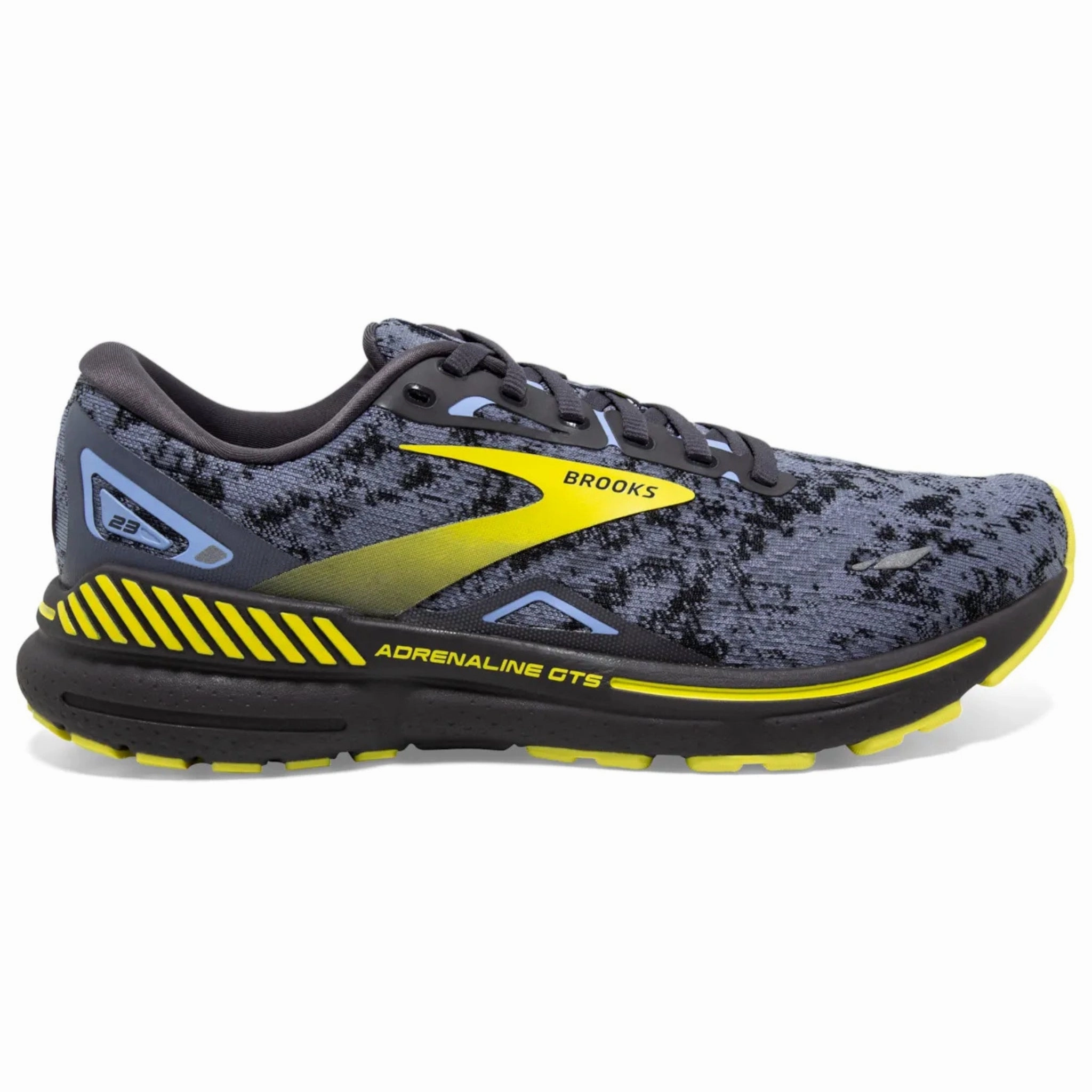 On The Run Shoes Brooks Men's 110391 404 Adrenaline GTS 23  Nine Iron Folkstone Sulphur Cushion Support Running Shoes