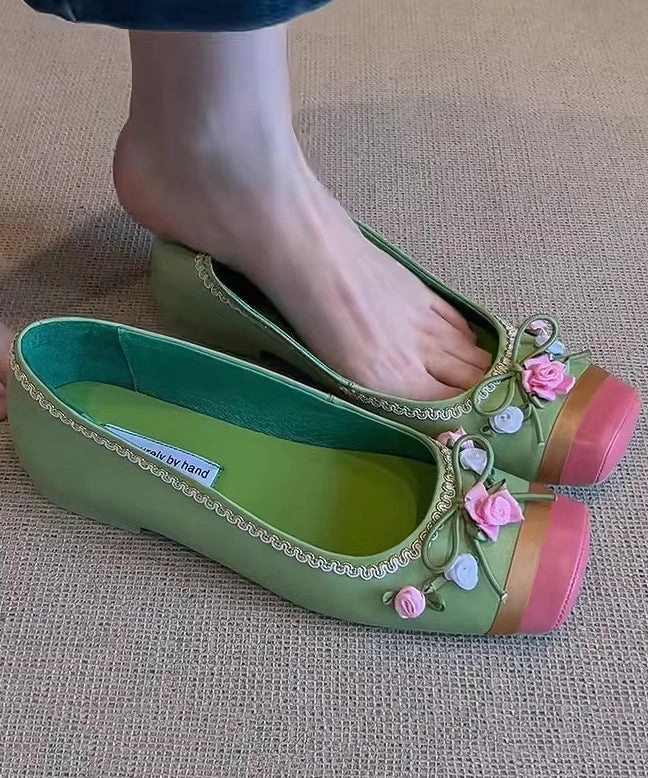 Shoes Bellingham Flat Women Shoes Floral Pink French Embroidered For Splicing