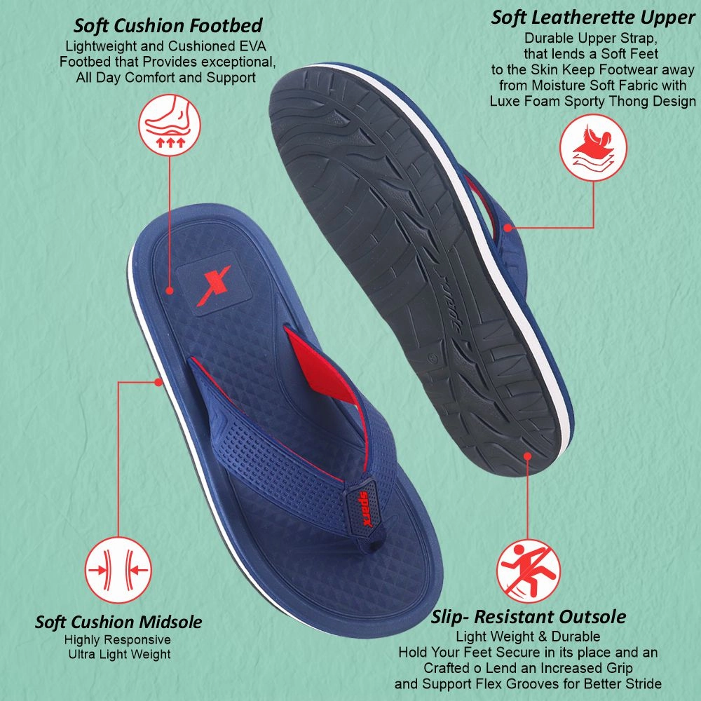 Flip Flops for Men SFG 620 Spike Rubber Flip Flops